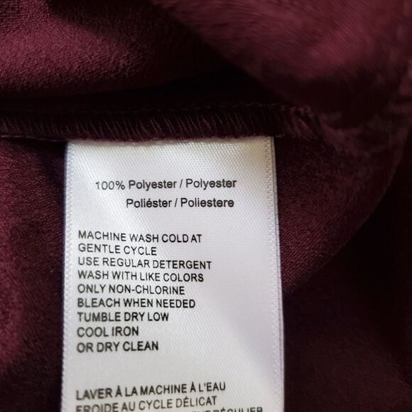 NEW! H Halston Long Sleeve Scarf Detail Blouse Top - size XS in Port Royale. - Picture 10 of 10